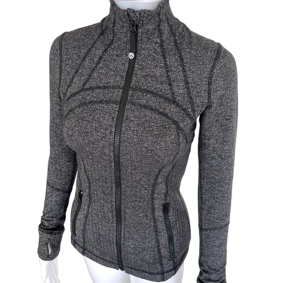 EUC Lululemon Define Jacket Herringbone Gray 4 - Picture 2 of 16